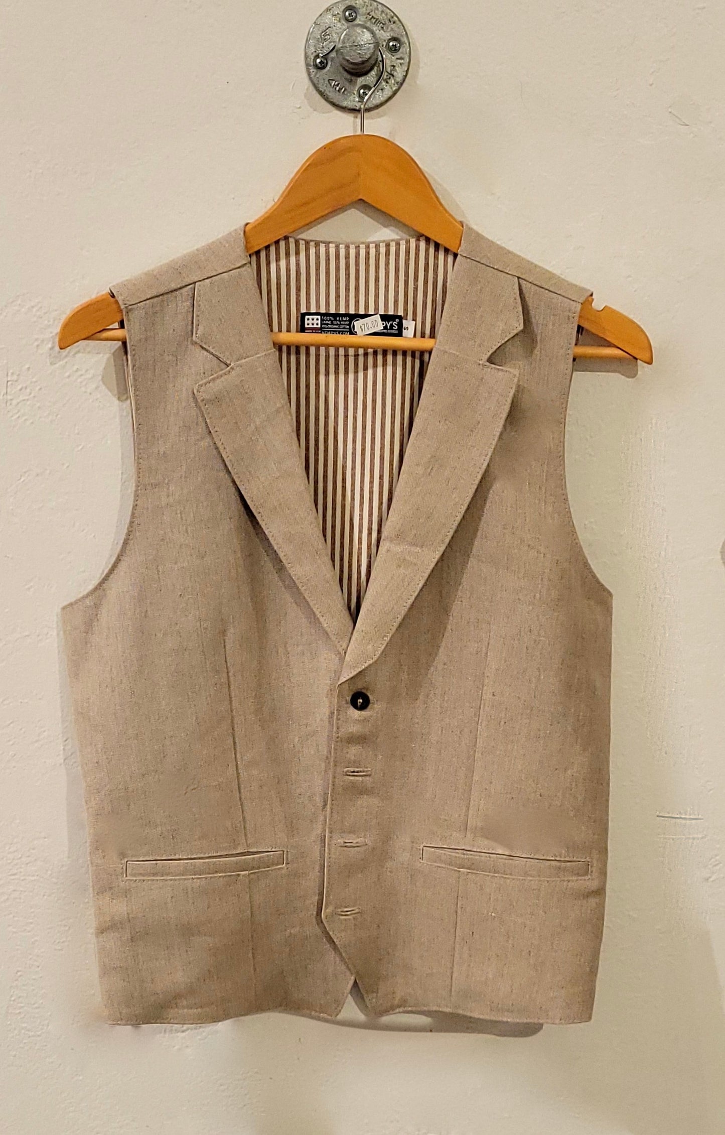 Hempy’s Hemp Vest Tan