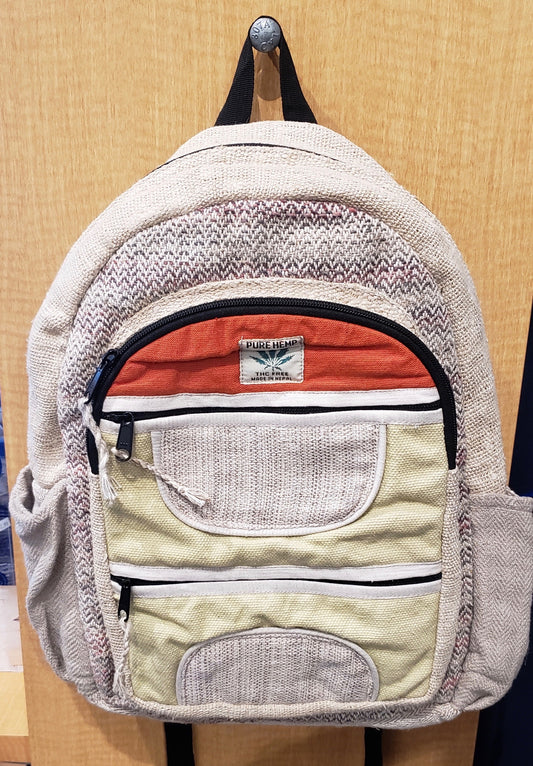 Orange Forehead Hemp Backpack