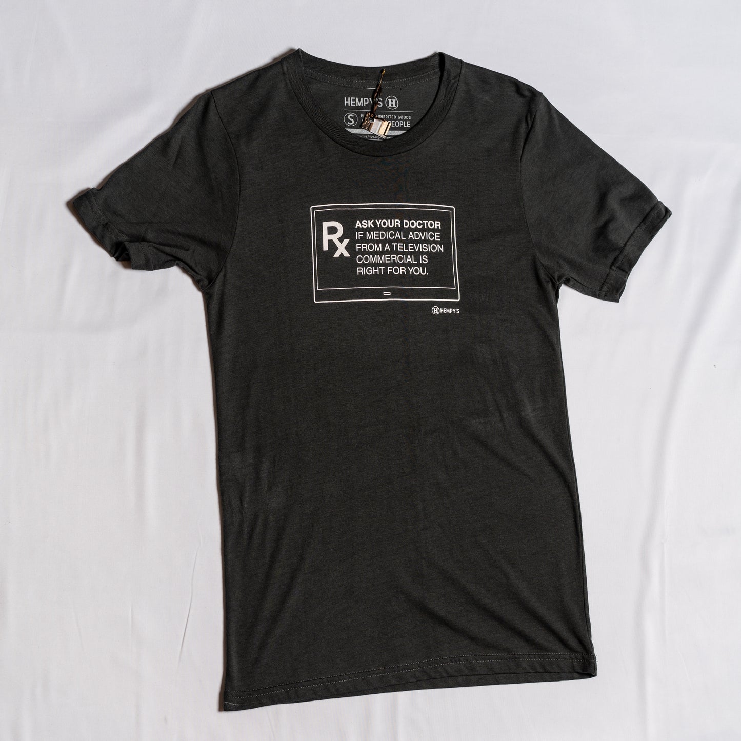 Hempy's T Shirt – Ask Your Doctor / Grey