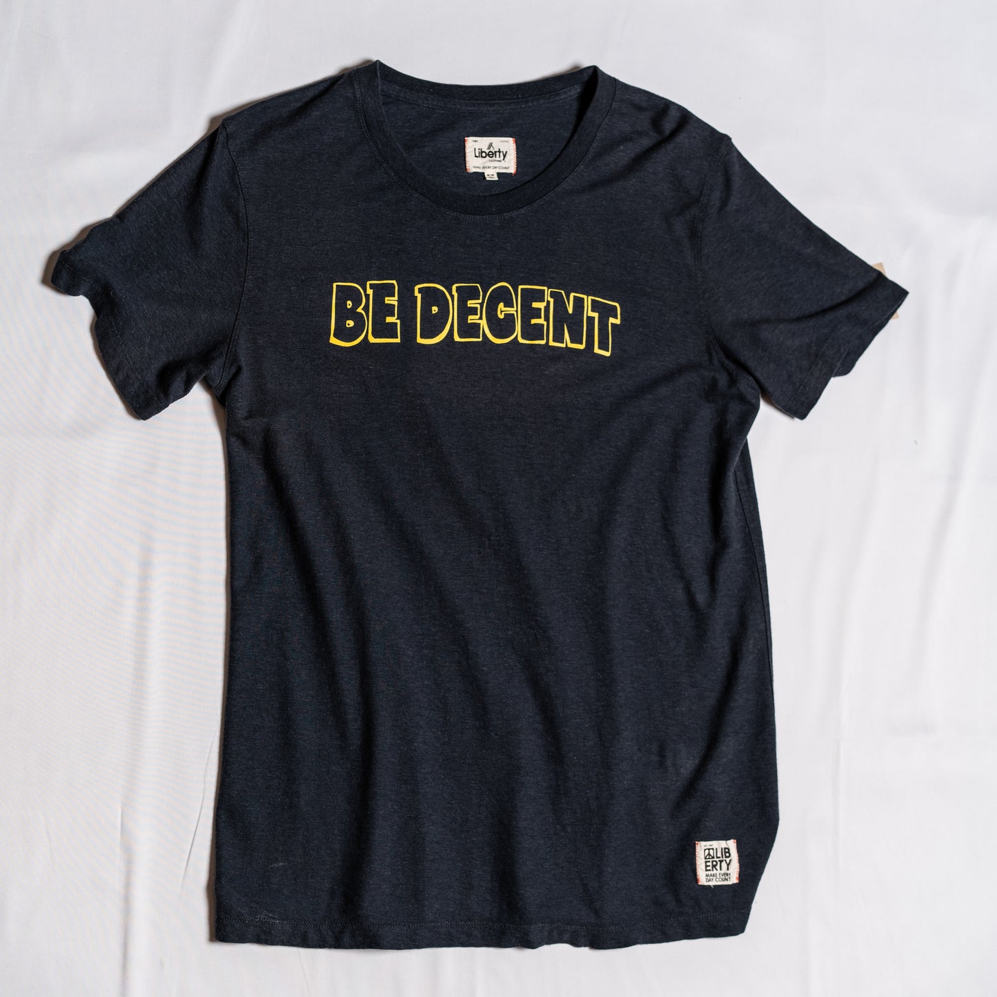 Liberty Clothing Hemp T shirt / Be Decent