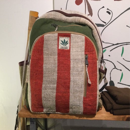Hemp Striped Lines Backpack